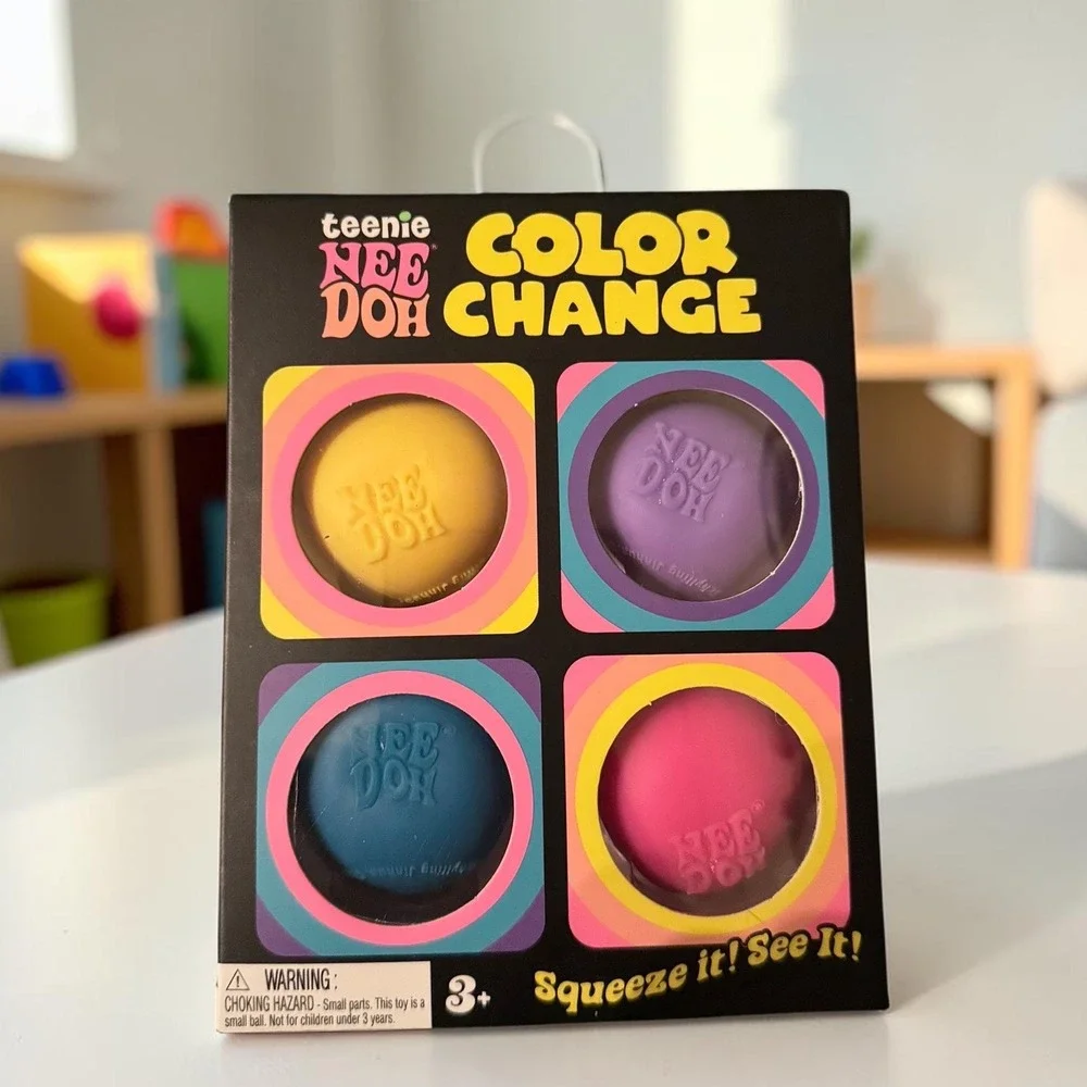Schylling Teenie Nee Doh Color Change 4 Pack Sensory Fidget